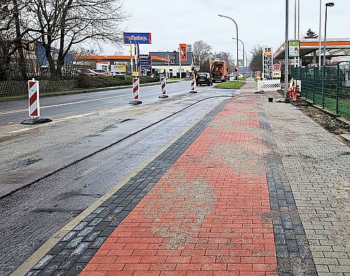 Radweg Rostocker Chaussee Radweg Rostocker Chaussee