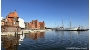 Die 'Gorch Fock I' liegt an der Ballastkiste im Hafen der Hansestadt Stralsund.