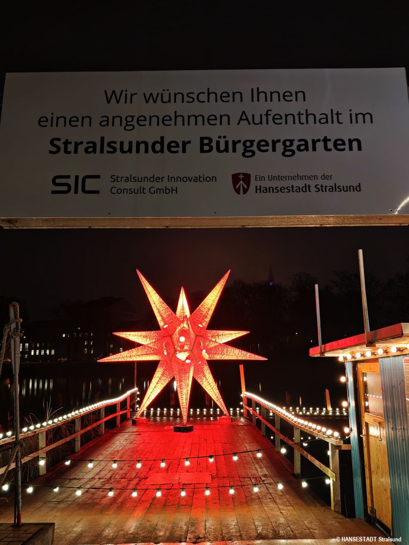 Winterzauber im Bürgergarten - Ein weiterer Stern für Stralsund Winterzauber im Bürgergarten - Ein weiterer Stern für Stralsund