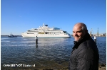 Oberbürgermeister beim Auslaufen der CRYSTAL ENDEAVOR zur Probefahrt live dabei