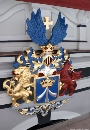 Das Schwedenwappen prangt wieder am Rathaus