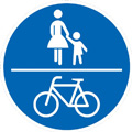 Verkehrsschild gemeinsamer Geh- und Radweg