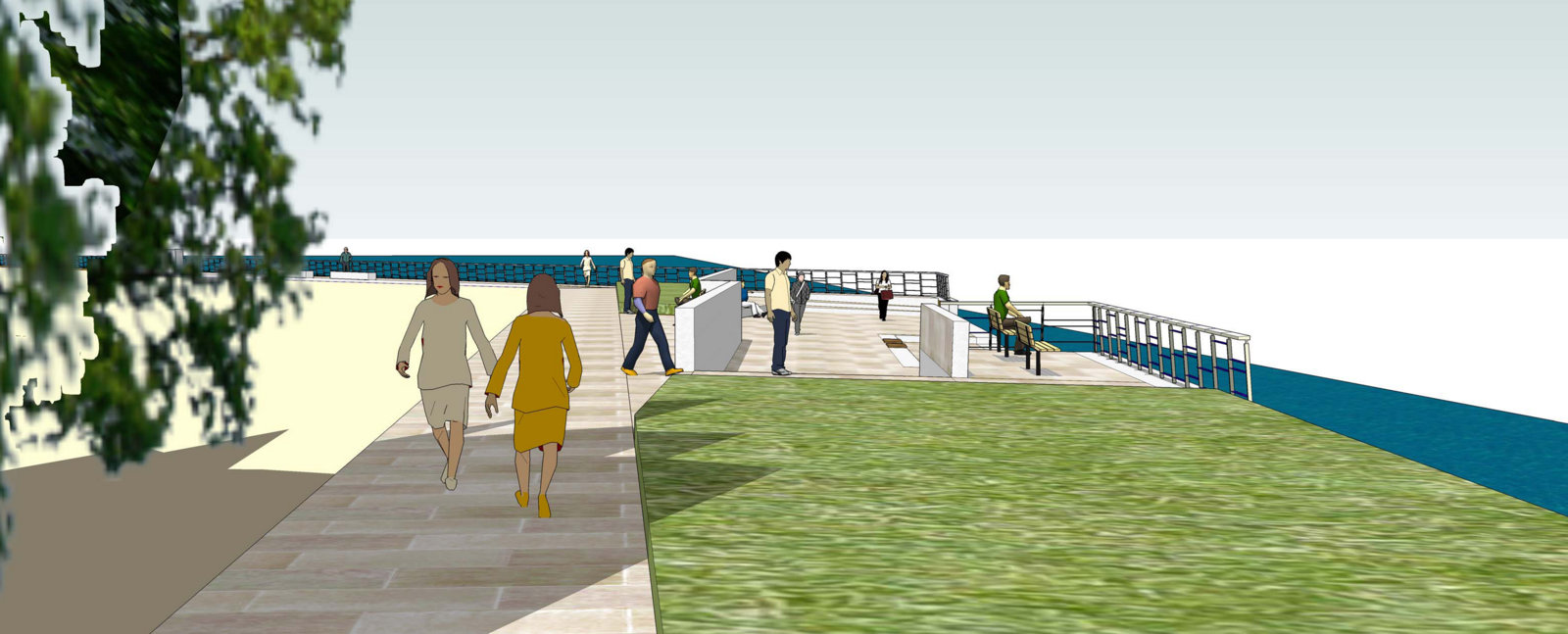 3-D-Visualisierung Freizeitbereich Sundpromenade 3-D-Visualisierung Freizeitbereich Sundpromenade