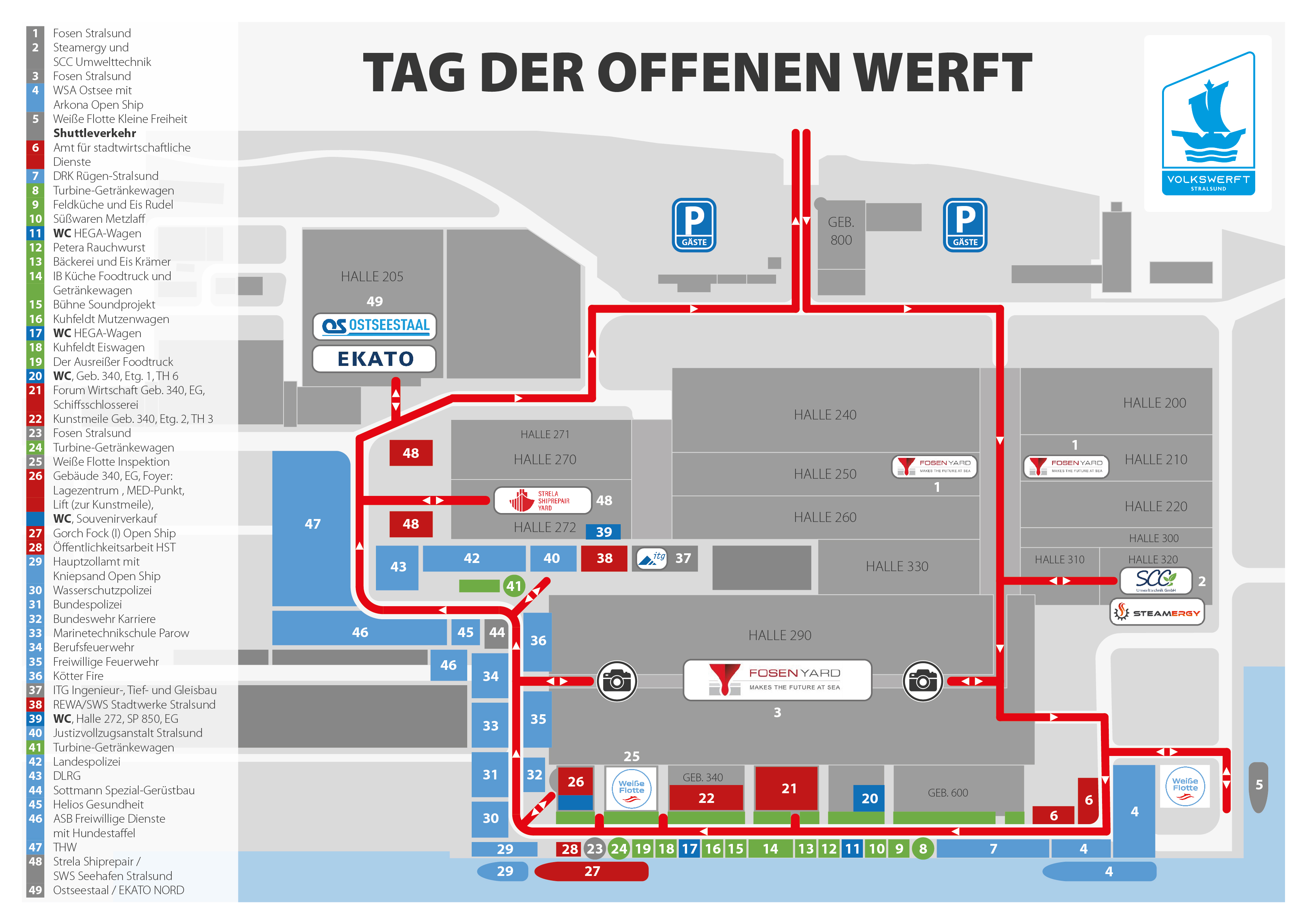 Lageplan Tag der offenen Werft Lageplan Tag der offenen Werft